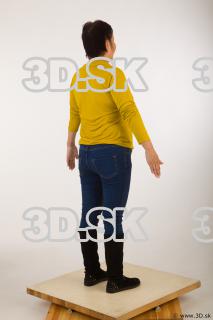 Whole body yellow sweater blue jeans black shoes of Gwendolyn…